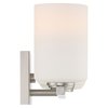 Access Lighting Sienna, 4 Light Vanity, Brushed Steel Finish, Opal Glass 62624-BS/OPL